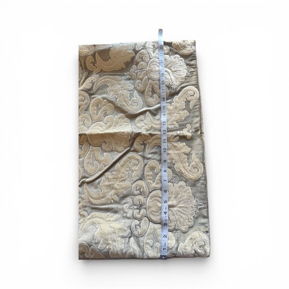 Lili Alessandra Versailles Square Pillow (24x24) Silver Velvet w/ Ivory Velvet - Picture 6 of 6